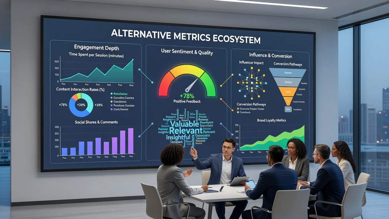 Analytics interface comparing conversion and satisfaction scores across multiple platform segments
